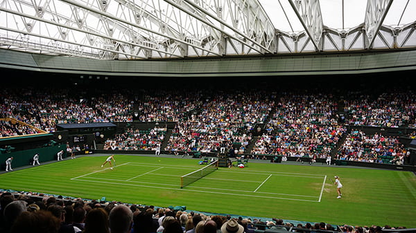 Centre Court with the roof on