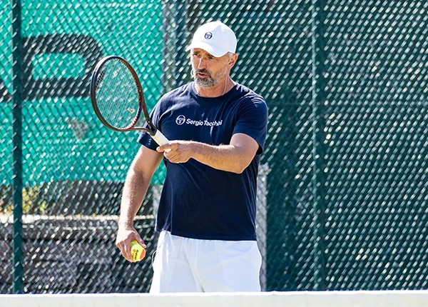 Goran Ivanisevic coaching at Templeogue Tennis Club