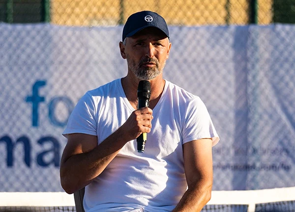 Goran Ivanisevic participates in a Q&A at Templeogue