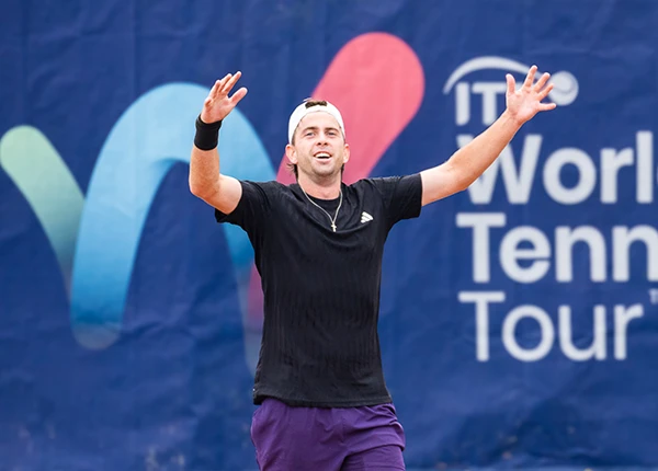 Conor Gannon celebrates after winning 2026 DLR Irish Open