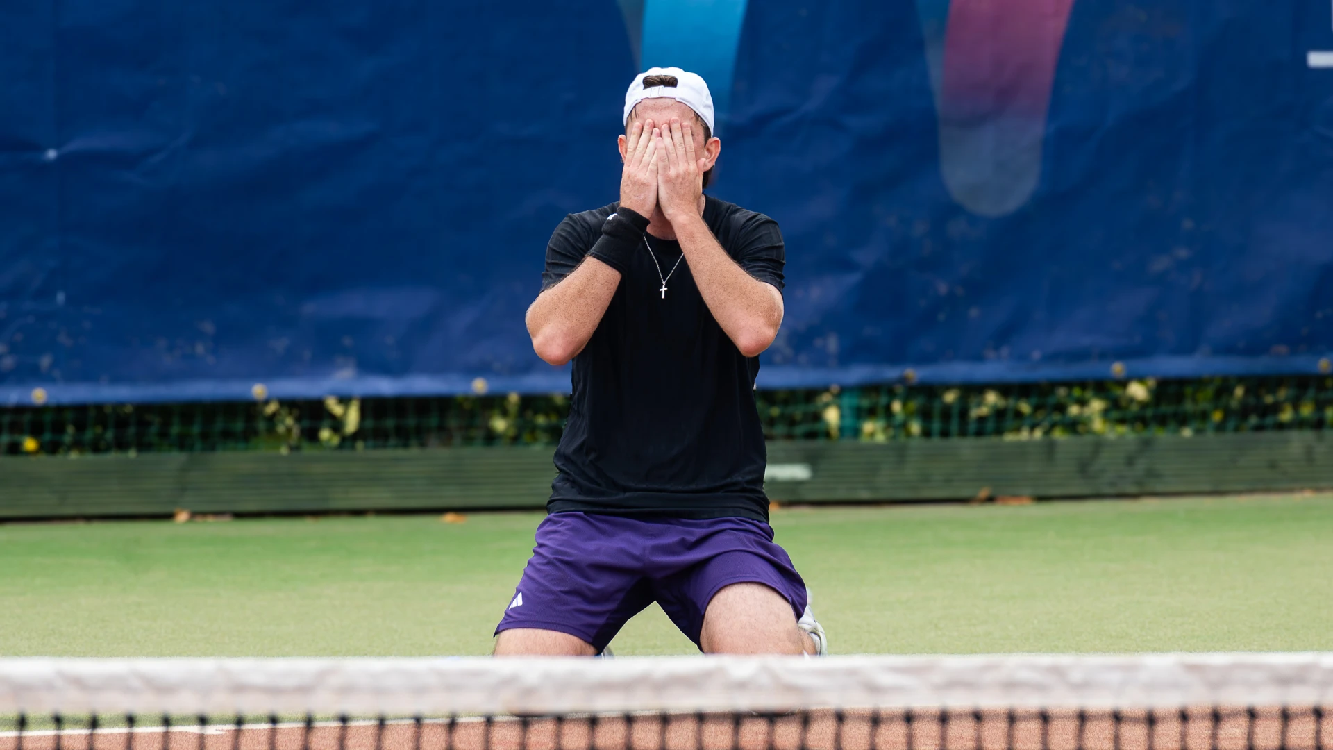 Conor Gannon drops to his knees in celebration